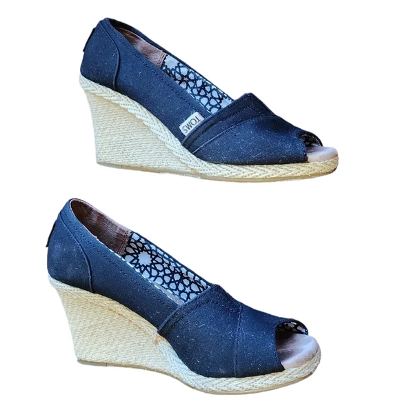 TOMS Women's Classic Espadrille Wedge Sandal, Size 8W - Picture 5 of 11
